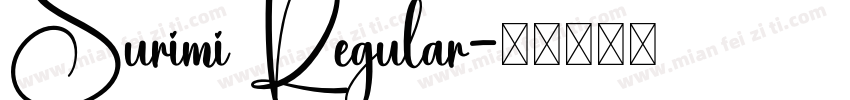 Surimi Regular字体转换